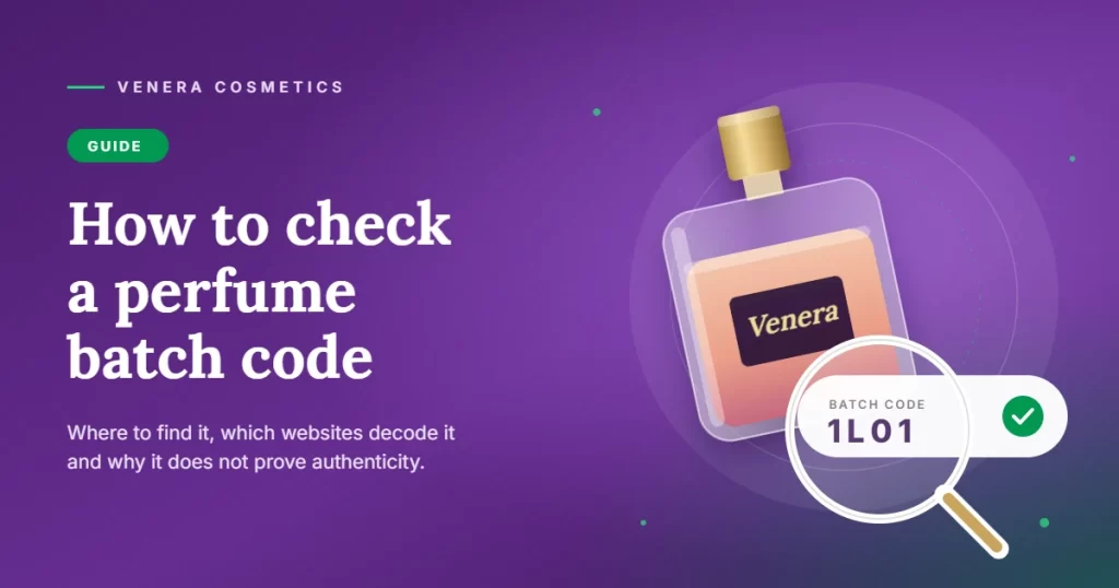 How to check a perfume batch code, Venera Cosmetics