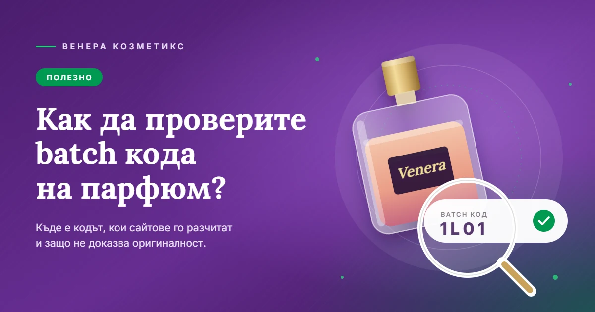 Как да проверите batch кода на парфюм, Венера Козметикс